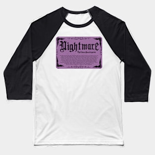 Nightmare VHS Label Baseball T-Shirt